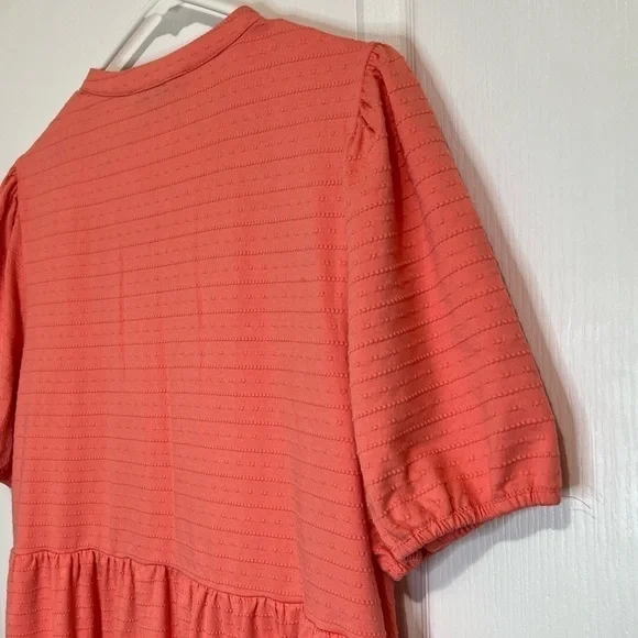 LOFT Puff Sleeve Flounce Swing Dress size L - Picture 16 of 16